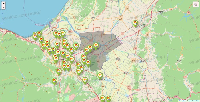 北海道のSeria（セリア）の店舗地図