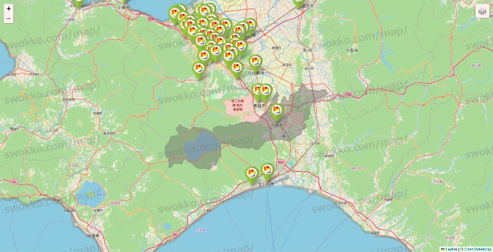 北海道のSeria（セリア）の店舗地図