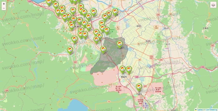 北海道のSeria（セリア）の店舗地図