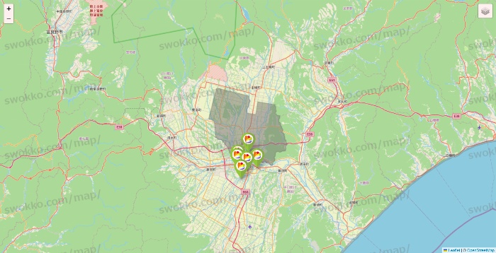 北海道のSeria（セリア）の店舗地図