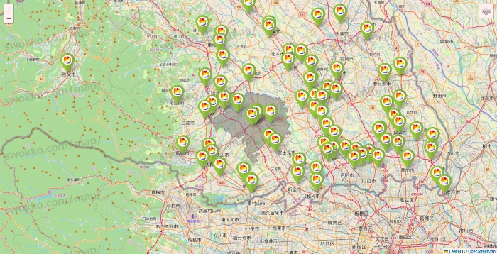 埼玉県のSeria（セリア）の店舗地図