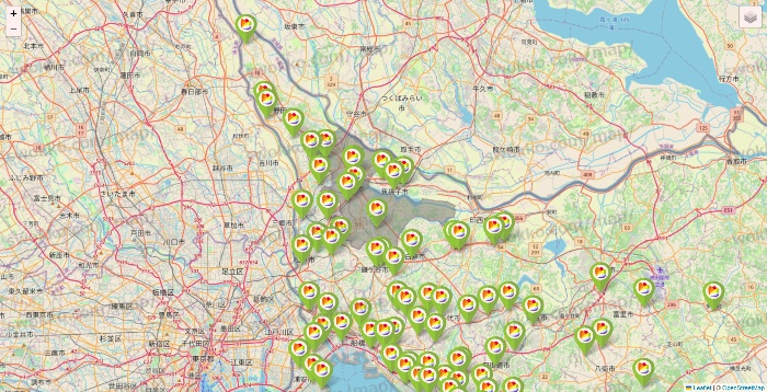 千葉県のSeria（セリア）の店舗地図