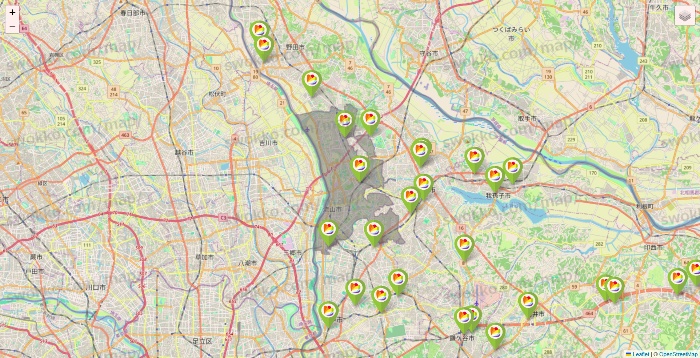 千葉県のSeria（セリア）の店舗地図