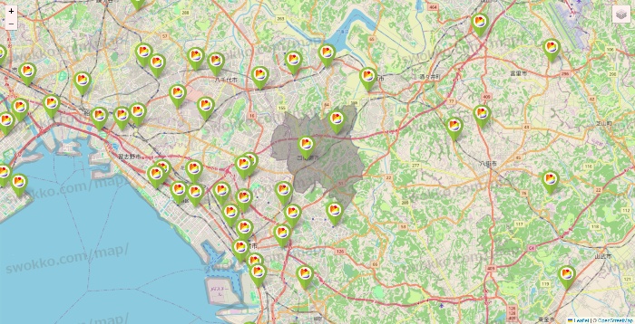 千葉県のSeria（セリア）の店舗地図