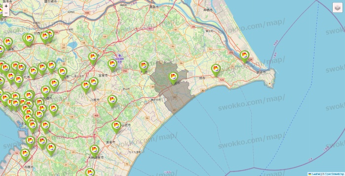 千葉県のSeria（セリア）の店舗地図