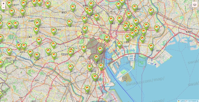 東京都のSeria（セリア）の店舗地図