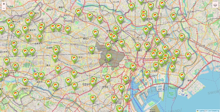 東京都のSeria（セリア）の店舗地図