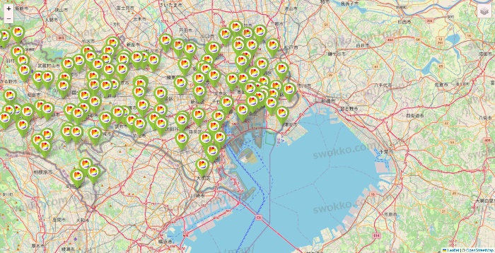 東京都のSeria（セリア）の店舗地図