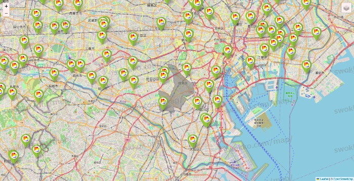 東京都のSeria（セリア）の店舗地図