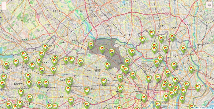 東京都のSeria（セリア）の店舗地図