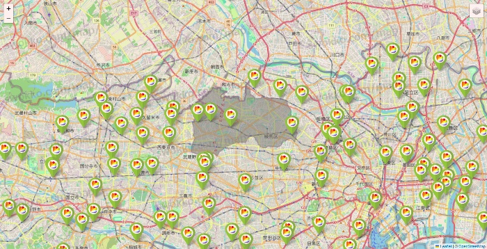 東京都のSeria（セリア）の店舗地図