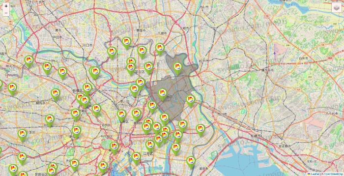 東京都のSeria（セリア）の店舗地図