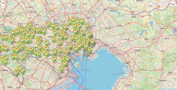 東京都のSeria（セリア）の店舗地図