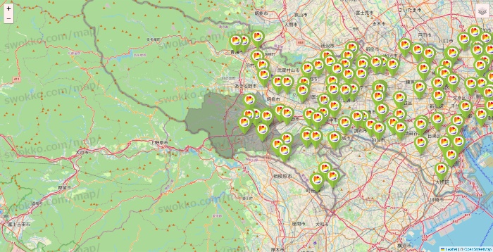 東京都のSeria（セリア）の店舗地図