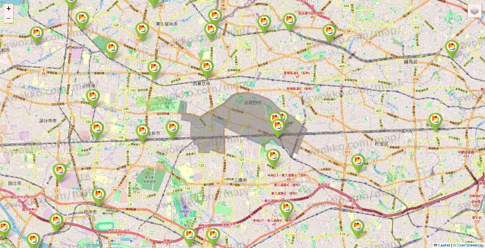 東京都のSeria（セリア）の店舗地図