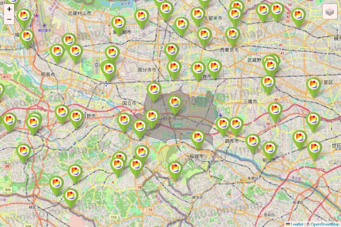 東京都のSeria（セリア）の店舗地図