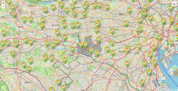 東京都のSeria（セリア）の店舗地図