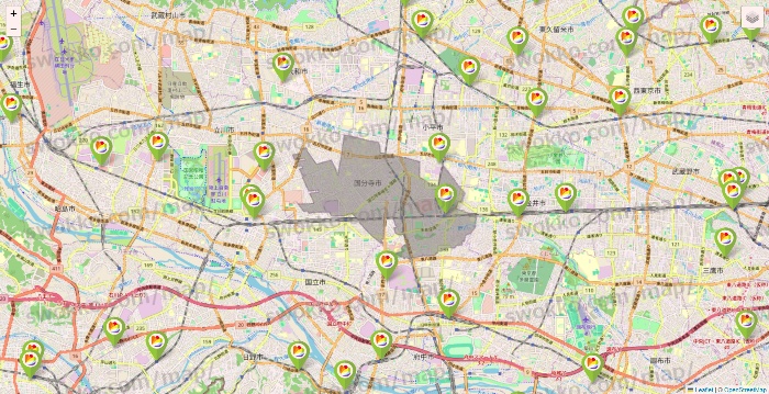 東京都のSeria（セリア）の店舗地図