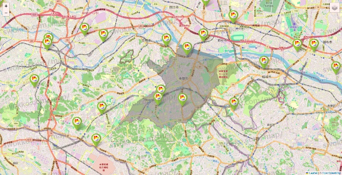 東京都のSeria（セリア）の店舗地図