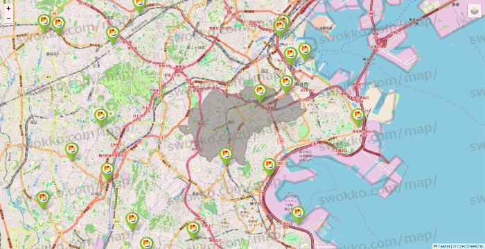 神奈川県のSeria（セリア）の店舗地図