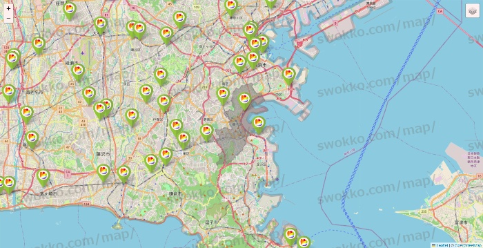 神奈川県のSeria（セリア）の店舗地図