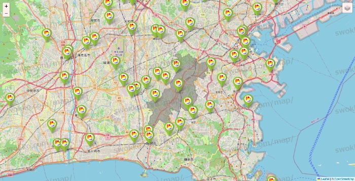 神奈川県のSeria（セリア）の店舗地図