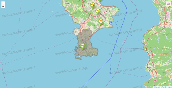 神奈川県のSeria（セリア）の店舗地図