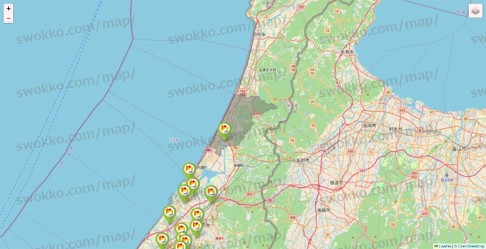 石川県のSeria（セリア）の店舗地図
