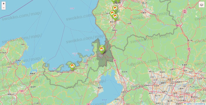 福井県のSeria（セリア）の店舗地図