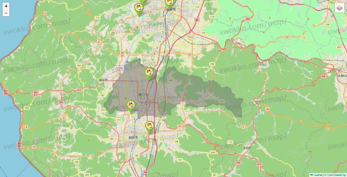 福井県のSeria（セリア）の店舗地図