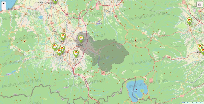 青森県のSeria（セリア）の店舗地図