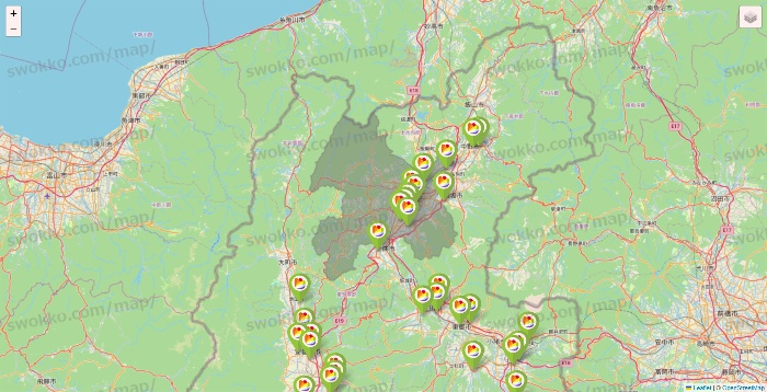 長野県のSeria（セリア）の店舗地図