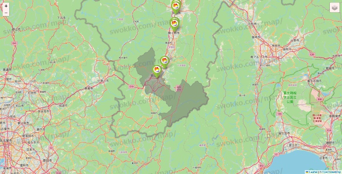 長野県のSeria（セリア）の店舗地図