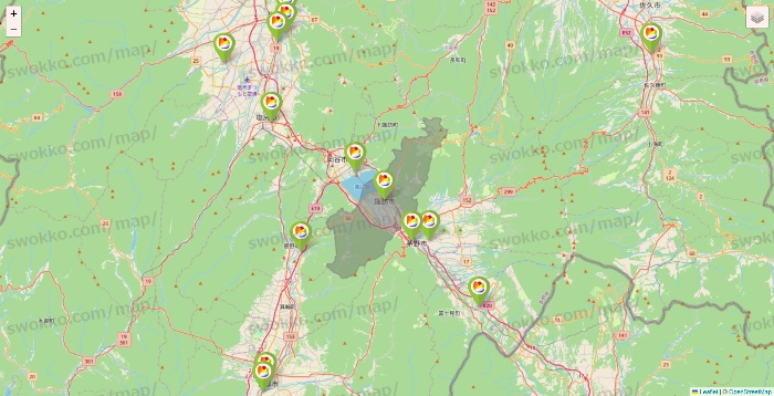 長野県のSeria（セリア）の店舗地図
