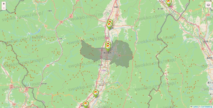 長野県のSeria（セリア）の店舗地図