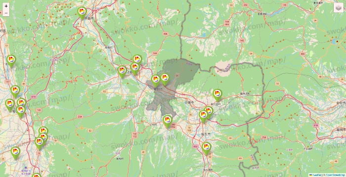 長野県のSeria（セリア）の店舗地図