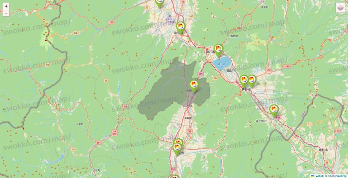 長野県のSeria（セリア）の店舗地図