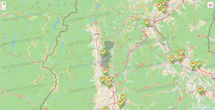 長野県のSeria（セリア）の店舗地図