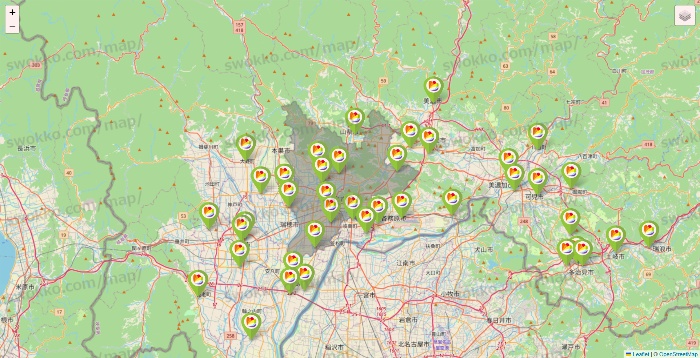 岐阜県のSeria（セリア）の店舗地図