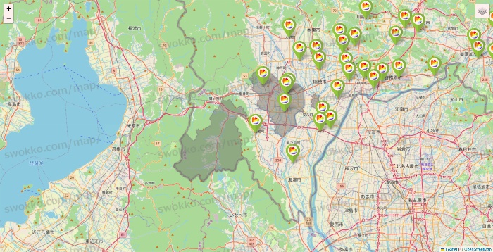 岐阜県のSeria（セリア）の店舗地図