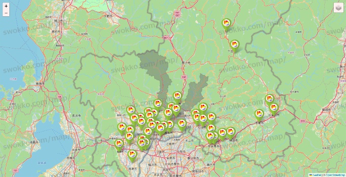 岐阜県のSeria（セリア）の店舗地図