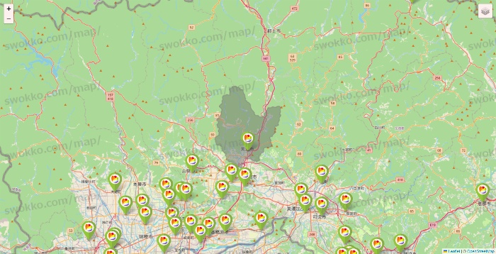 岐阜県のSeria（セリア）の店舗地図