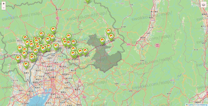 岐阜県のSeria（セリア）の店舗地図