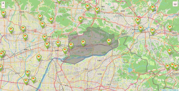 岐阜県のSeria（セリア）の店舗地図