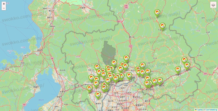 岐阜県のSeria（セリア）の店舗地図