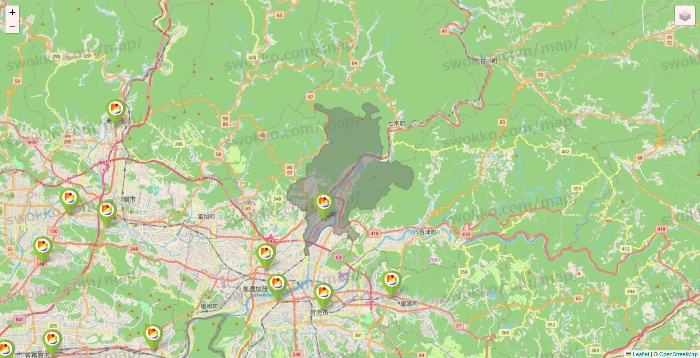 岐阜県のSeria（セリア）の店舗地図