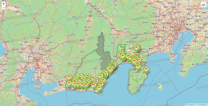 静岡県のSeria（セリア）の店舗地図