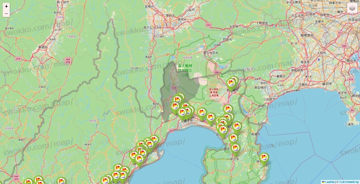 静岡県のSeria（セリア）の店舗地図