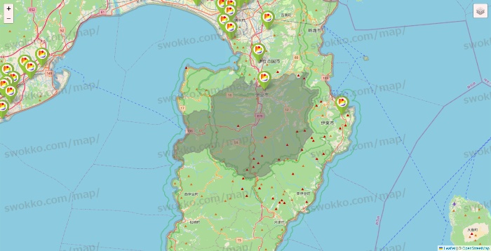 静岡県のSeria（セリア）の店舗地図