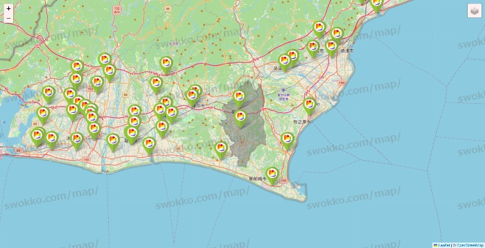 静岡県のSeria（セリア）の店舗地図